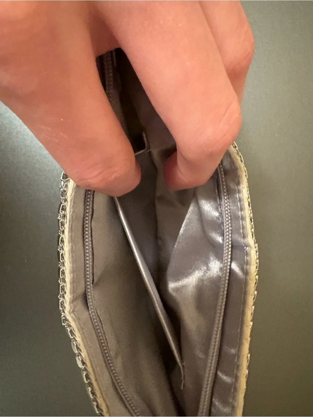 RSVP Silver Sequin Wristlet